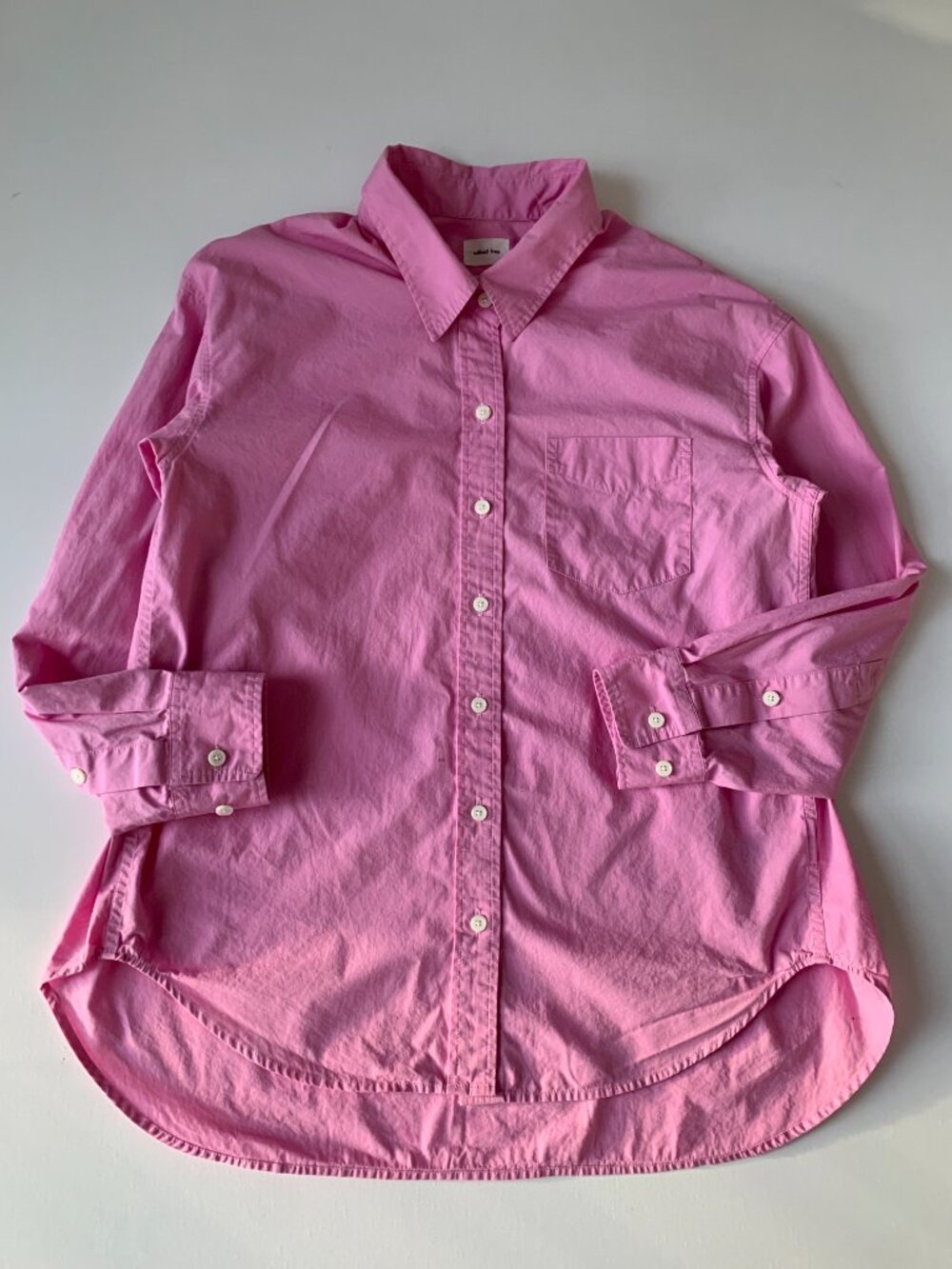 Wilfred Hot Pink Long Sleeve Shirt Size XS Oversized Button front Shirt